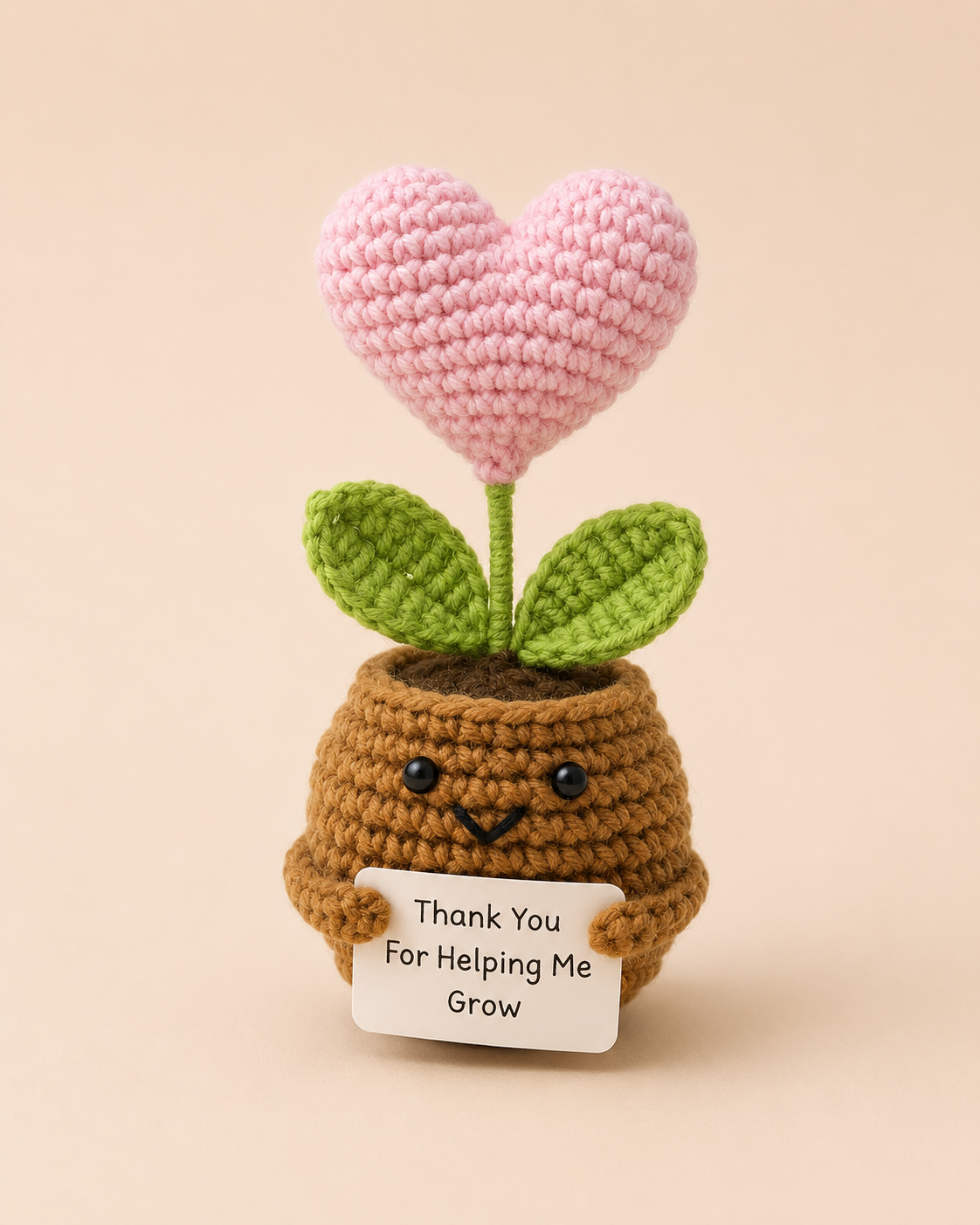 Growing Hearts Crochet Plant