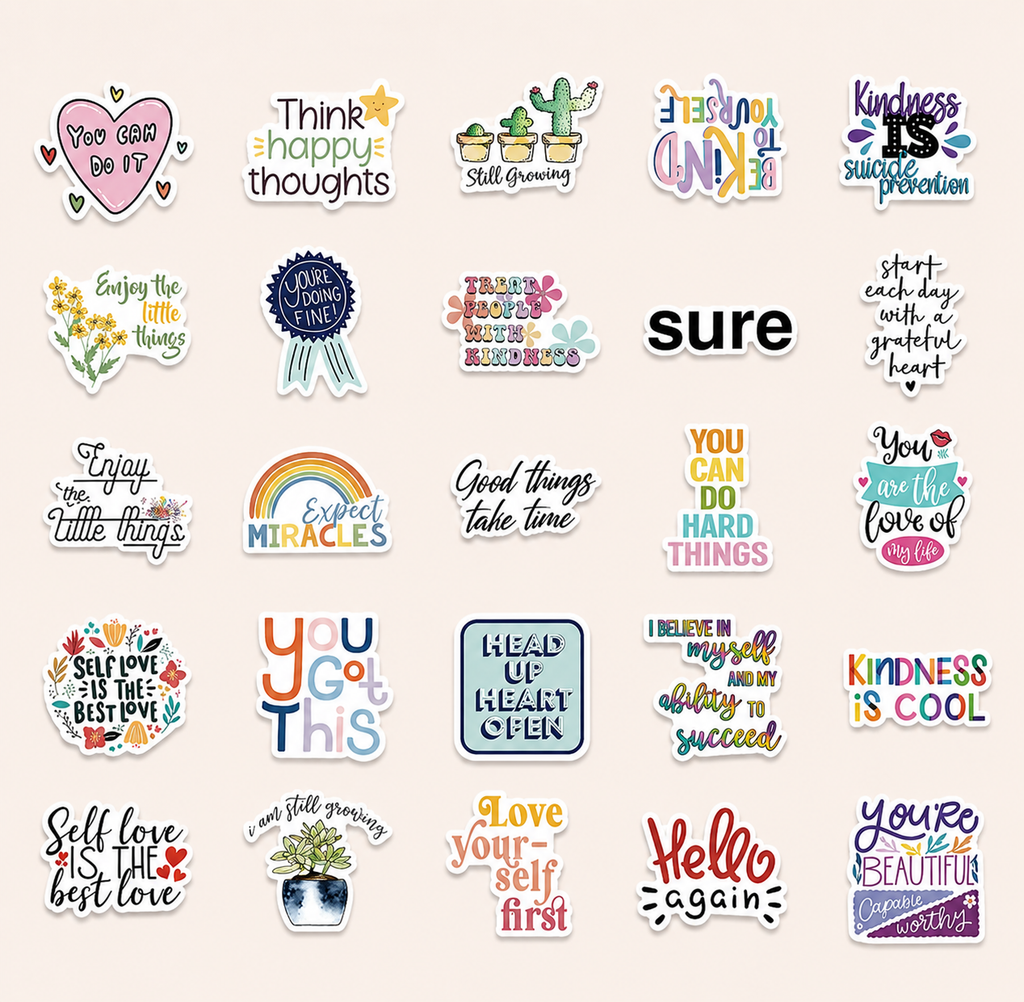 Little Words of Encouragement Stickers 50pcs