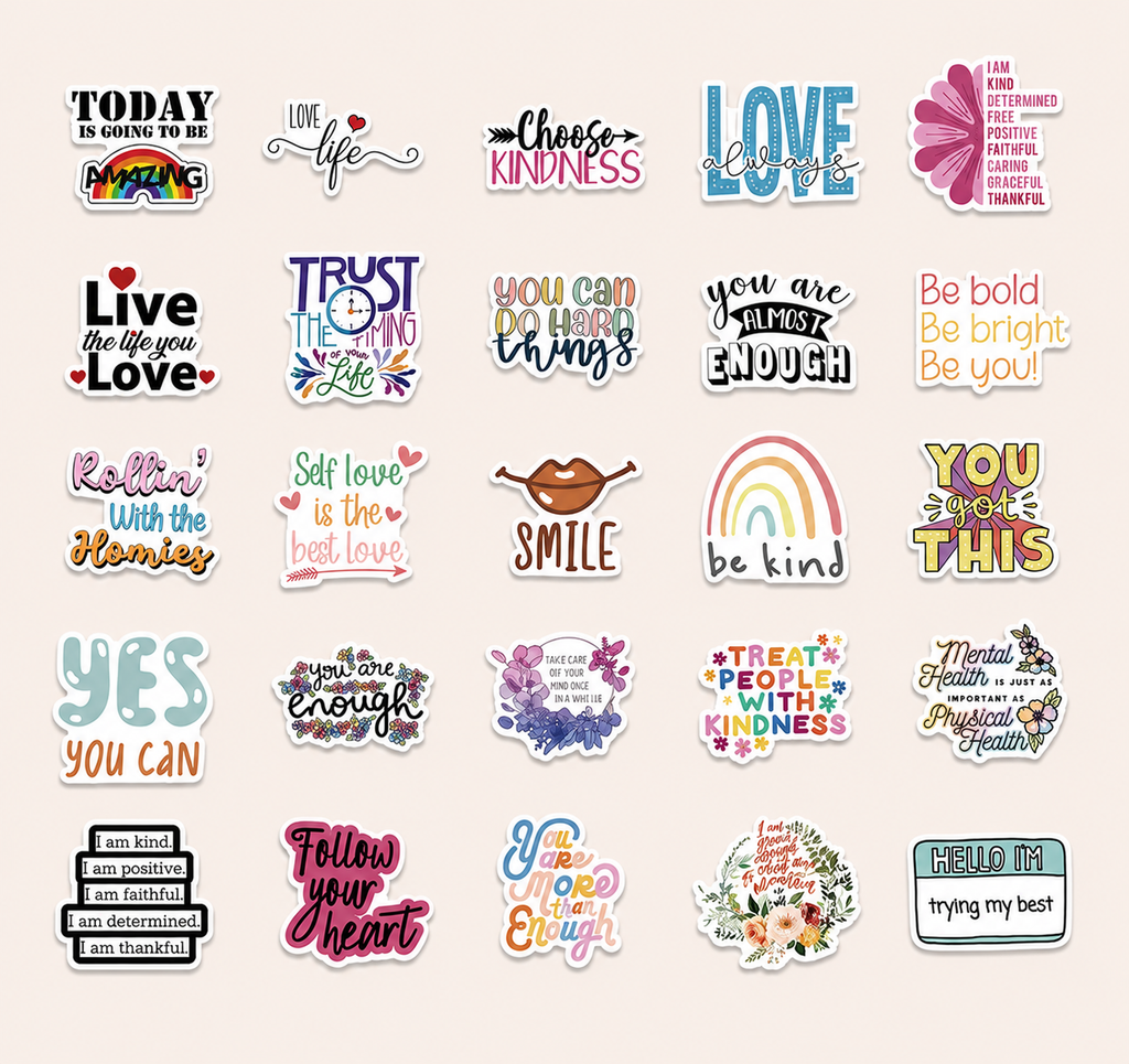 Little Words of Encouragement Stickers 50pcs