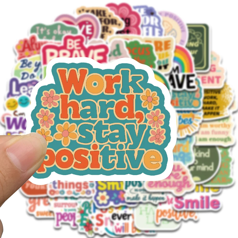 Positive Affirmation Stickers — Kawaii Classroom 50 Pack