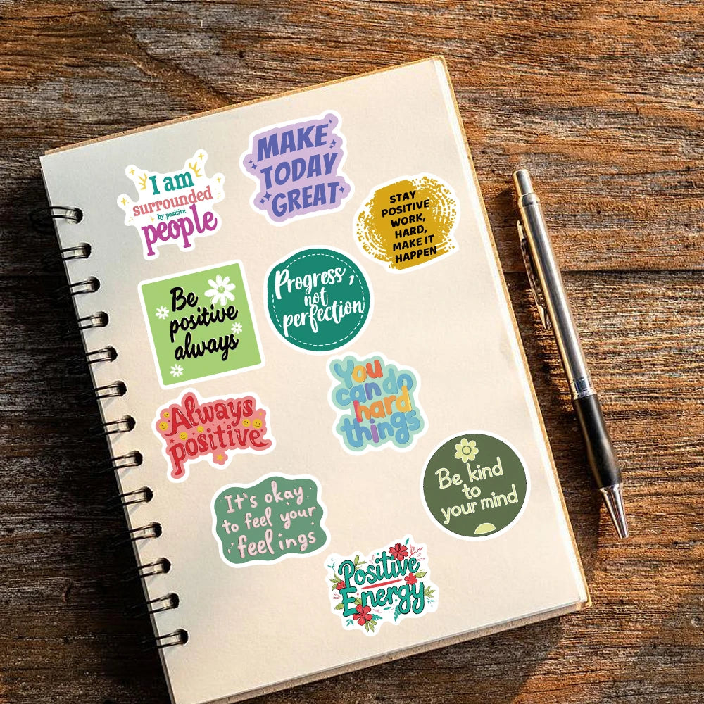 Positive Affirmation Stickers — Kawaii Classroom 50 Pack