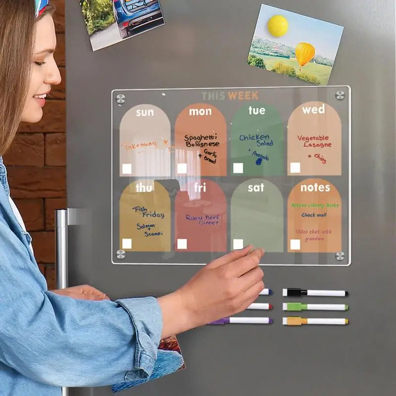 Acrylic Magnetic Planner Board — Dry Erase