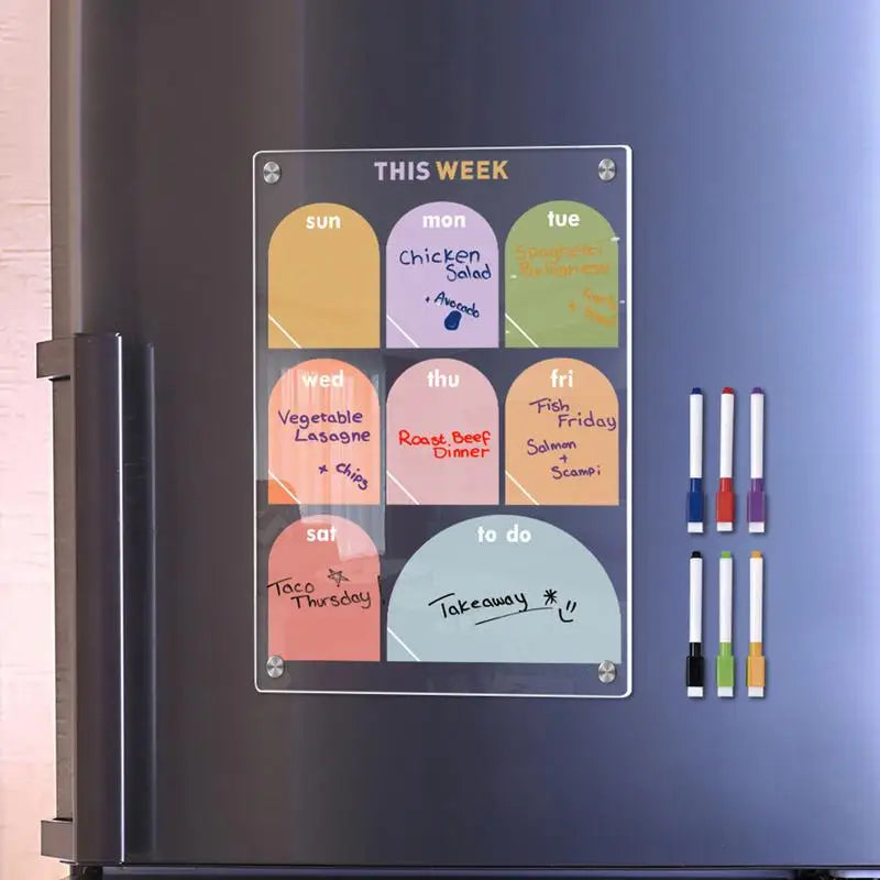 Acrylic Magnetic Planner Board — Dry Erase