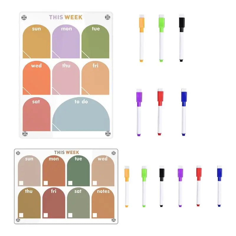 Acrylic Magnetic Planner Board — Dry Erase