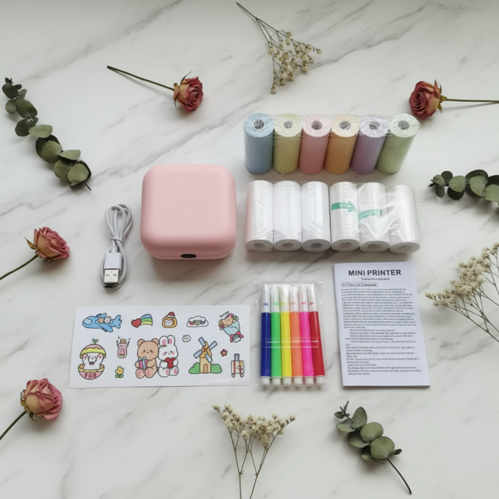 Wireless Mini Printer - Portable Thermal Label Maker Kit