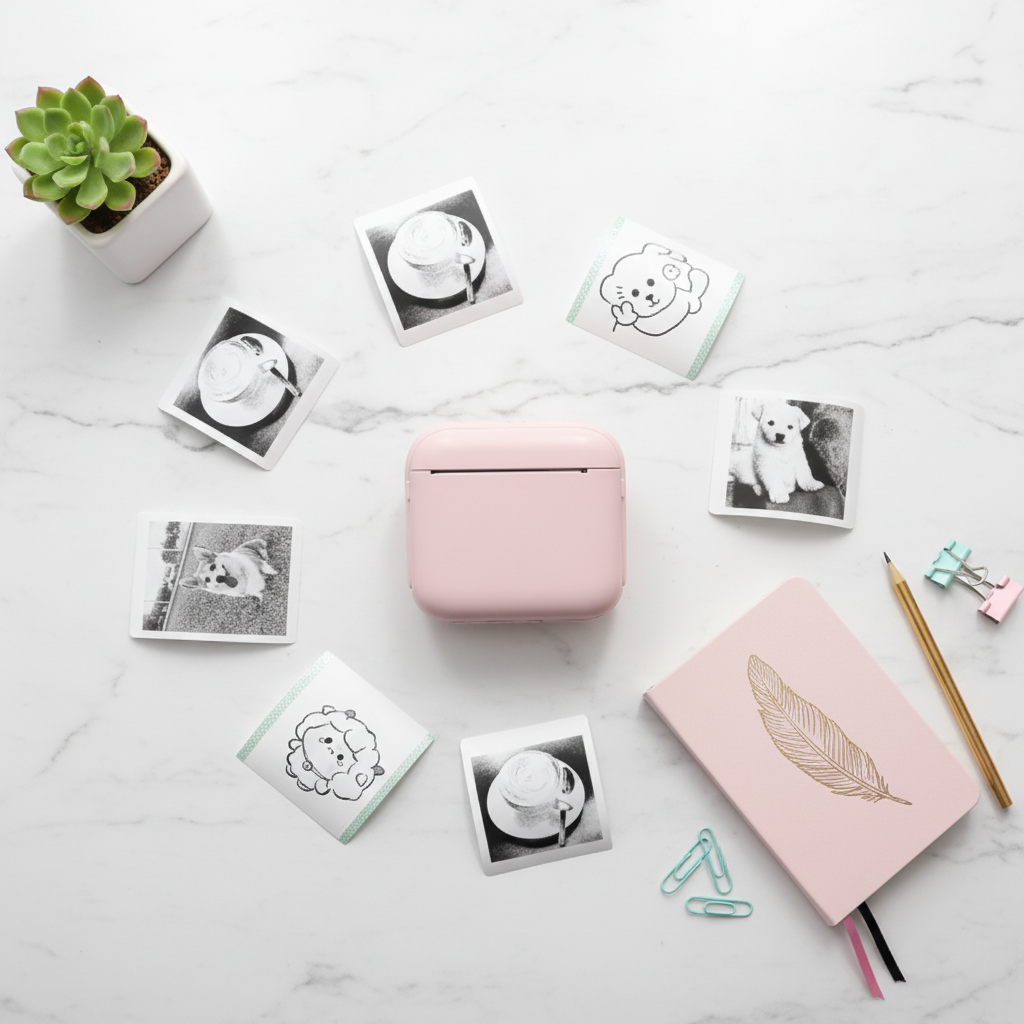 Wireless Mini Printer - Portable Thermal Label Maker Kit